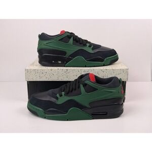 Nike Air Jordan 4 RM Sneakers Men's Size 9.5 Black/Gorge Green Red FQ7939-003